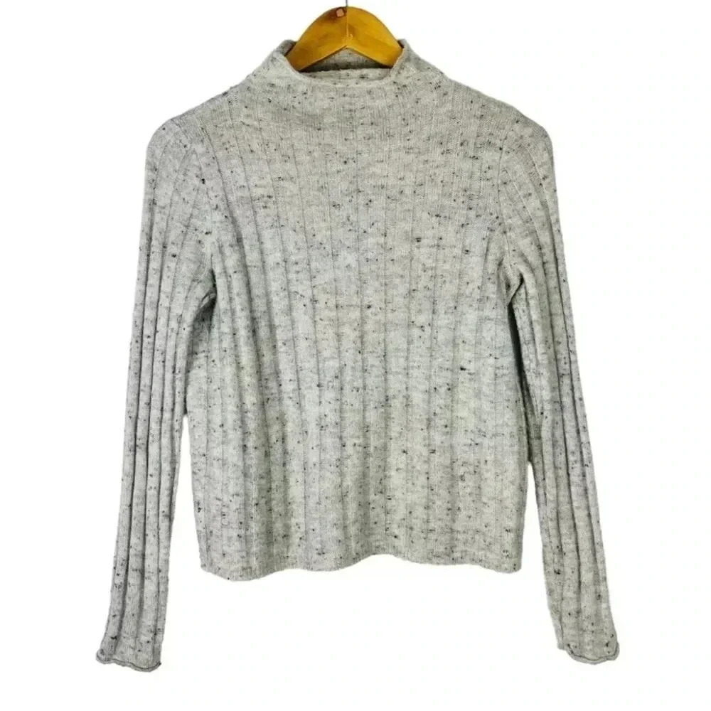 Madewell Donegal Evercrest Turtleneck Sweater Gray Size S